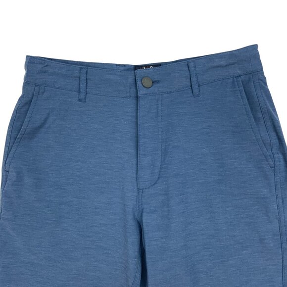 Faherty All Day Shorts 28 Blue Flat Front Classic Fit Zip Fly Logo Beach Summer - Picture 9 of 14